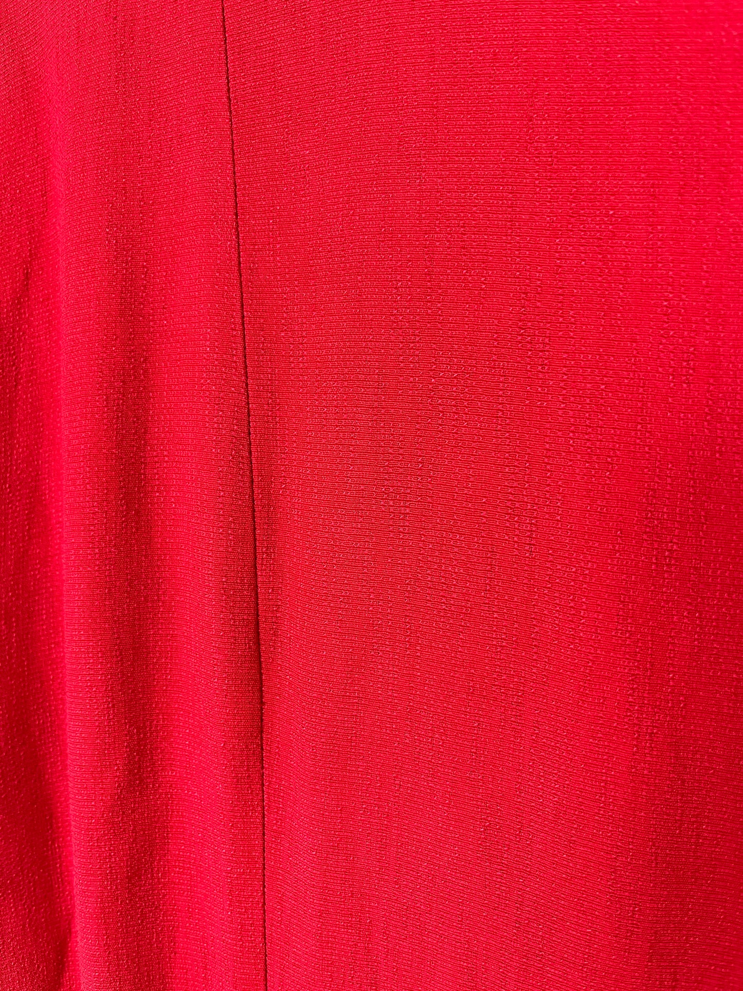 1990s NINA PICCALINO RED FRONT SLIT BUTTON DETAIL ZIP BACK DRESS - medium to large