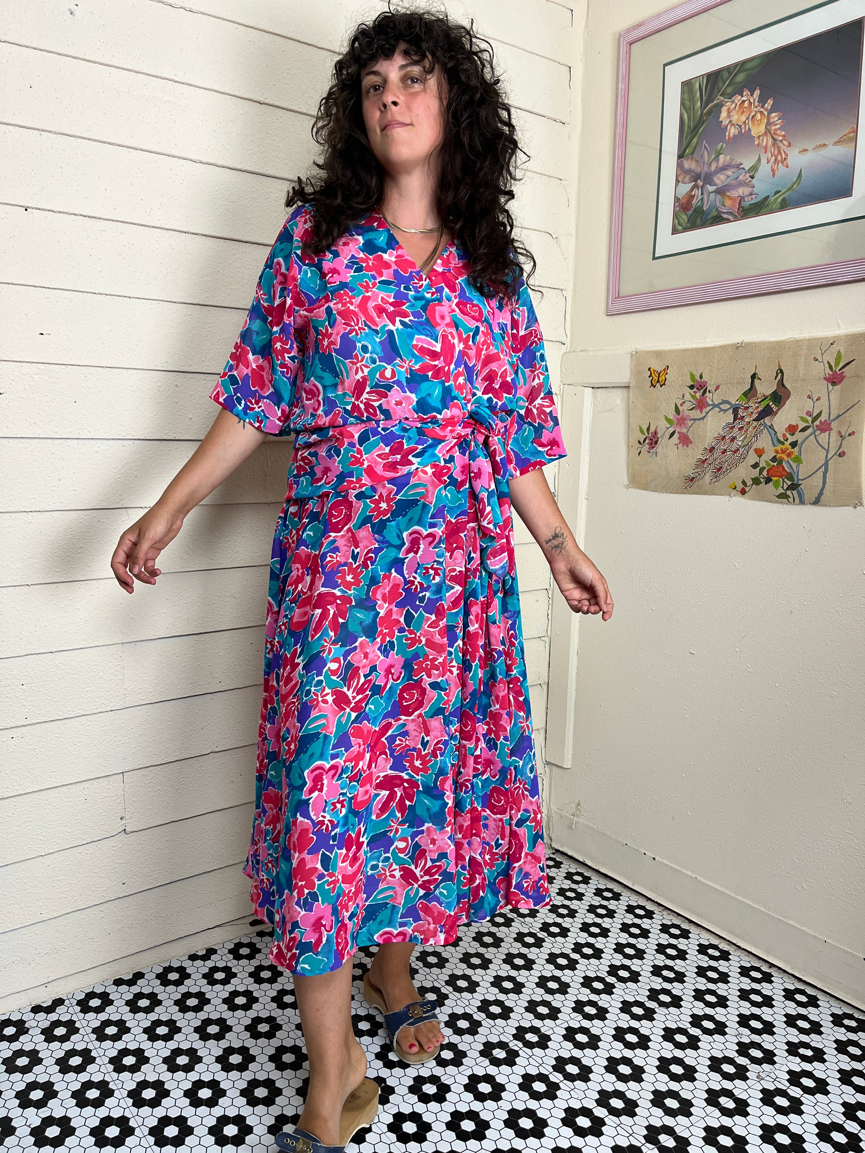 80s LESLIE FAY PEPLUM FLORAL DRESS – Hey Mom Vintage